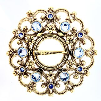 Rosesølje gammelforgylt, med store og små krystaller